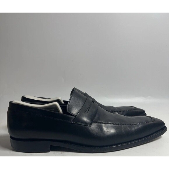 Finsbury Kennex Men’s Black Leather dress loafers Size 9 Goodyear Welted - Picture 2 of 10